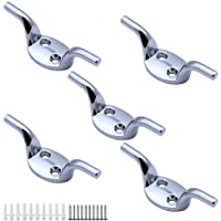 LumenTY 5 Unidades 62.5mm Gancho Antideslizante Gancho Tornillos de Montaje Incluidos para Asta de Bandera para…